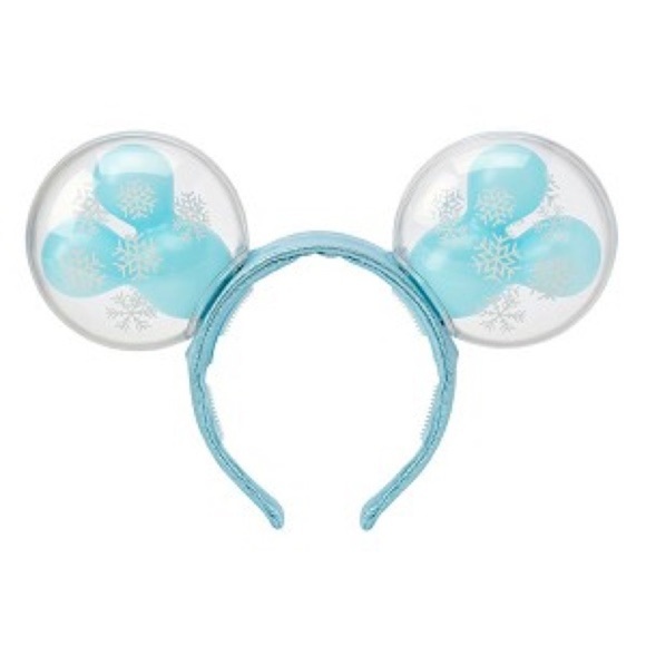 Disney Minnie Ears Headband - Mickey Mouse Snowflake Balloon - Light Up - Picture 1 of 4